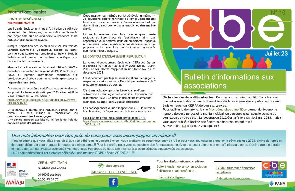 Newsletter CBE Juillet 2023
